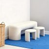 product-fancy-6aa27a58-d9c9-41e5-a167-0ea46bb5809c 53 Inch Long Bedroom Bench with 2pcs Step Stools, Nesting Ottoman Bench Set, Padded End Of Bed Bench Modern Upholstered Bench for Living Room, Entry, Porch