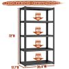 product-fancy-6adfca57-4388-476e-b798-584a1966c270 72''H 5-Tier Metal Bookshelf, Freestanding Heavy Duty Storage Shelving Unit, Industrial Metal Frame Book Organizer Rack, Display Shelf for Home Office Bedroom Living Room Kitchen Garage Corner Organization