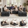 product-fancy-6b47b794-6fce-4f2a-b69d-e96a570611c2 Cloud-Like Chenille Sofa, 300Cm/118.1" Long, 174Cm/68.5" Wide, 84Cm/33" High, 1400Lbs Load Capacity, Ultra Soft & Durable, Pet Friendly, Easy Clean, with Side Storage Pocket & Easy Pull Handle Luxury Lounge Couch for Living Room