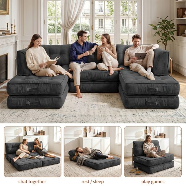 product-fancy-6b47b794-6fce-4f2a-b69d-e96a570611c2 Cloud-Like Chenille Sofa, 300Cm/118.1" Long, 174Cm/68.5" Wide, 84Cm/33" High, 1400Lbs Load Capacity, Ultra Soft & Durable, Pet Friendly, Easy Clean, with Side Storage Pocket & Easy Pull Handle Luxury Lounge Couch for Living Room