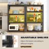 product-fancy-6bde5e41-0f3a-4d9d-8221-95eef1c45d0e 5-Tier Heavy-Duty Adjustable Kitchen Storage Shelf with Modular Shelving System & -Standing Suitable for Kitchen Organizers, Garage Tools, Microwave Stand, Baker's Rack, Utility Shelves - Assembly, Space-Saving Unit