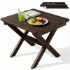 product-fancy-6c9f8681-d682-4c71-a2eb-ce408565db98 Collapsible Outdoor Side Table, Durable HDPE Adirondack Table, Convenient Portable End Table, Resistant to Weather for Camping, RV, Poolside, Garden, Suitable for Indoor And Outdoor Use