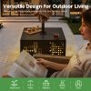product-fancy-6cc5cc3e-f999-4148-aa30-9df32840b24c Only One Outdoor Metal Coffee Table with Lights And An Umbrella Pole Hole, Black Or Gray Two Table Color Options, A Coffee Table Suitable for Pairing with Outdoor Patio Furniture, Easy to Assemble