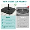 [Sturdy Umbrella Stand] Sturdy 4-Part Cantilever Umbrella Stand - 290Lbs Square Base That Can Be Filled with Sand Or Water, Ideal for Offset Patio Umbrellas, Suitable for Gardens, Pools, Decks, And Backyards