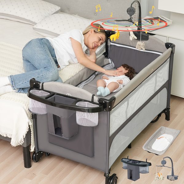5in1 Baby Bassinet SleeperBeside Crib With Diaper Changer Mattress Storage& Foldable Bassinet. The Product Weighs 12 Kg. The Upper Bunk Has A Weight Limit Of 15 Pounds For Infants, While The Lower Bunk Has A Weight Limit Of 50 Pounds For Infants.Gra