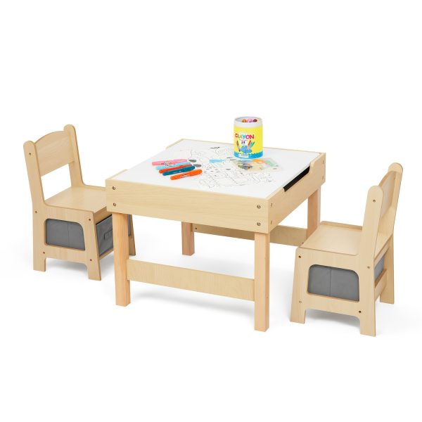 product-fancy-6dd685a0-651b-428f-ba20-ece190d182ed 3-In-1 Table And Chair Set, Kids Table And Chairs Ages 3-7 with Versatile Tabletop And Storage Drawer, Kids Sensory Table for Home, Nursery And Playroom. Premium Gift for Boys And Girls