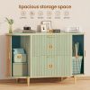 product-fancy-6ddb7032-d65b-46e4-80a2-20225bdf1d20 2 Drawer File Cabinet, fit Legal/Letter/A4 Size, 39.4" Filing Cabinet with 2 Sliding Door Storage for Home Office