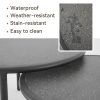 product-fancy-6e021344-1f0b-4c59-9cfe-79df5a46fca5 2pcs Black Aluminum Round Outdoor Coffee Table Set | Nesting Side Table with Round Tabletop, Powder Coated Aluminum Frame, Suitable for Garden Balcony