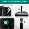 [Heavy-Duty Umbrella Base] 124lbs Heavy-Duty Mobile Umbrella Base with Wheels & Weighted Base Suitable for 1.3"-1.9" Poles, Powder-Coated Outdoor Umbrella Stand for Patio, Poolside, Deck, Garden, Stable Weighted Base for Market Table Umbrellas Holder