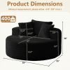 product-fancy-6f47f8cd-e56b-4f6c-936f-37c7215f0551 55" Oversized Round Lounge Chair, Fabric Corduroy Deep Seat Cloud Sofa Chair, No Assembly Required | Upholstered Comfort Reading Recliner for Living Room, Bedroom, And Movie Viewing Room.