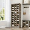 product-fancy-6f71addb-fd53-48e3-a587-39f87d622469 Shoe Storage Unit, Accommodates 36 Pairs, Freestanding Closet Organizer, 8.8-Inch Wide Wooden Shoe Organizer, 12-Tier Vertical Shoe Rack for Entryway And Bedroom, in White And Greige