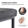 product-fancy-70079115-a148-4be0-bafe-b02f96ef7211 DMKAI Set Of 2 Modern Counter Height Bar Stools - Black Faux Leather Upholstered, Diamond-Tufted Seat, Sturdy Black Metal Cantilever Base with Footrest | Minimalist Bar Stools for Kitchen Island