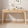 product-fancy-700ff0be-8bf0-449f-ab26-40ea20326c41 Modern Office Desk Computer Desk Writing Wood Desk Study Work Desk, With 2 Drawer, Suitable For Study Or Office, Equipped With Two Drawers And Four Legs, Easy To Assemble, Minimalist Design