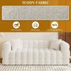 Modern Oversized 59.2" 2-Seater/80.3" 3-Seater Boucle Sofa Couch with 2 Pillows, Comfy Upholstered Sherpa Sofa, Tufted Cozy Deep Seat Cloud Couch for Living Room Apartment Office