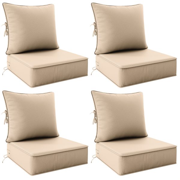 product-fancy-704228b2-bb85-4cd5-ac98-599073edfaaa Outdoor Cushion Set of 1pc/2pcs/4pcs/6pcs - Thick 35D High-Density Foam Cushions Measuring 24*24*6.5 Inches, Featuring Quick Rebound, High Durability, And Easy Cleaning, Suitable for Outdoor Furniture Like Sofas And Patio Chairs