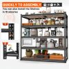 [Heavy Duty Shelving] 72''H Kitchen Standing Rack/Standing Baker'S Rack 2000LBS Garage Shelving 72"H X35.5"W X15.8"D Storage Shelves Heavy Duty Shelving 5 Tier Metal Shelves For Garage Shelves, Adjustable Shelving Unit For Kitchen Basement Pantry Utility Rack Shelf