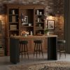 product-fancy-70ece803-0f3c-4d04-bbc3-27c74153e5c3 55.12-Inch Home Bar Table with Spacious Top, Modern Freestanding Mini Bar Unit for Living Room, Kitchen, Basement & Balcony, Brown & Black
