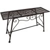 Rustic Garden Bench, Tree Stool Outdoor Seating - Industrial Design for Gardens, Courtyards, And Patios - Weatherproof Metal Lounge