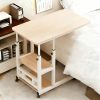 product-fancy-7135e25e-a855-4ff0-806f-fcb4f0a142c2 Mobile Nightstand with Wheels, Height Adjustable Bedside Table with Storage Shelf, Rolling Side End Table for Bedroom, Dorm, Living Room, Easy Assembly& Space-Saving Caster Table for Small Spaces.