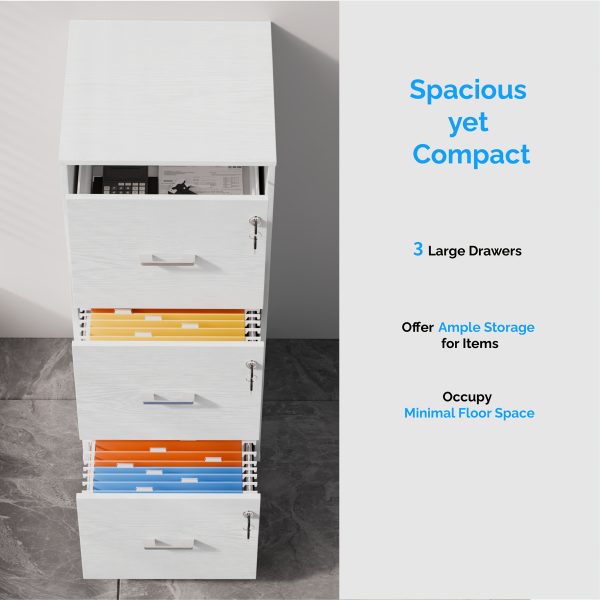 product-fancy-719914ff-e650-4d7d-bbab-165ba86a307e Bonnlo 3-Drawer Lockable File Cabinet - Wood Filling Organizer with 2 Drawers, 27" Height, 3, 2 Cu Ft Storage, Contemporary Style for Home Office, Durable Artificial Wood & Metal Handles, No Assembly Required, File Storage Cabinet, Modern Office Furniture, Sleek Design, Sturdy Construction, Small Space Living, Minimalist Design, Highquality Materials, Home Office Users