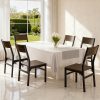product-fancy-71a91f56-14ce-4e15-8408-f5a1dfb9cfac Dining Chairs Set Of 6, Modern Kitchen Chairs With Backrest, MDF Board And Metal Legs, Dinner Chairs For Dining Room, Kitchen And Living Room, Espresso/Black/Rustic Brown/Walnut Optional.
