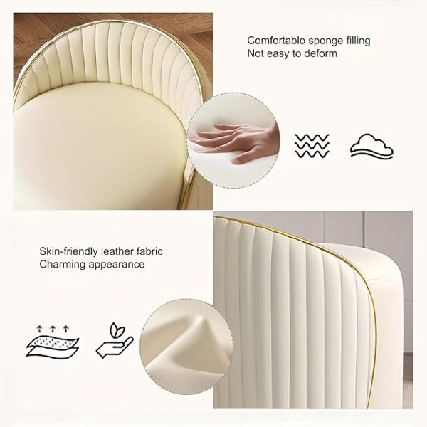 product-fancy-71d4a665-ab86-45d0-94f4-f7da51942272 Makeup Stool, 360° Rotating Cushioned Stool, Suitable for Living Room And Bedroom