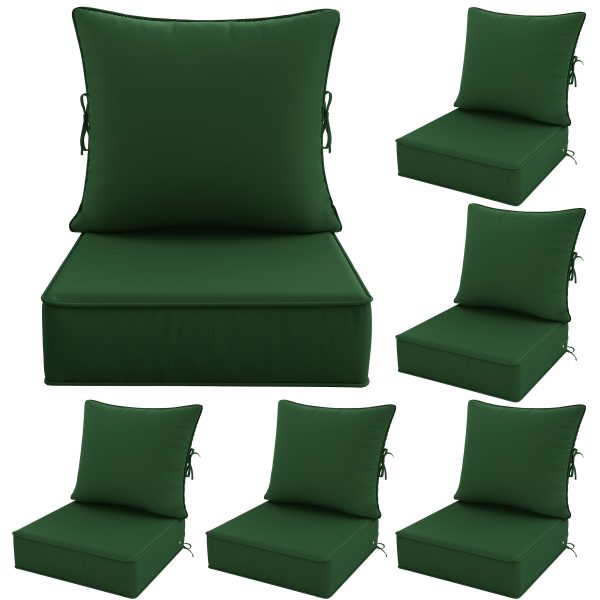 product-fancy-71d5e28e-fb8f-438b-9241-50379541d7ea Outdoor Cushion Set of 1pc/2pcs/4pcs/6pcs - Thick 35D High-Density Foam Cushions Measuring 24*24*6.5 Inches, Featuring Quick Rebound, High Durability, And Easy Cleaning, Suitable for Outdoor Furniture Like Sofas And Patio Chairs