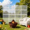 Outdoor Privacy Screen | Freestanding Rustproof Iron Fence Panel For Patio, Garden, Balcony, Ac Unit Cover, Trash Can, Modern Decorative Divider By Mophoto