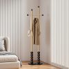 product-fancy-72035f17-f2a3-48c7-a607-9761565302c9 Metal Freestanding Coat Rack with Stainless Steel Double Rods & Marble Base, Hanging Clothes Rack for Entryway, Hallway, Bedroom, Living Room, Hallway Organizer, Entryway Storage, Contemporary Furniture, Modern Coat Hanger, Durable Construction, Highquality Materials, Freestanding Hanger, Versatile Organizer, Apartment Living, Interior Decorators