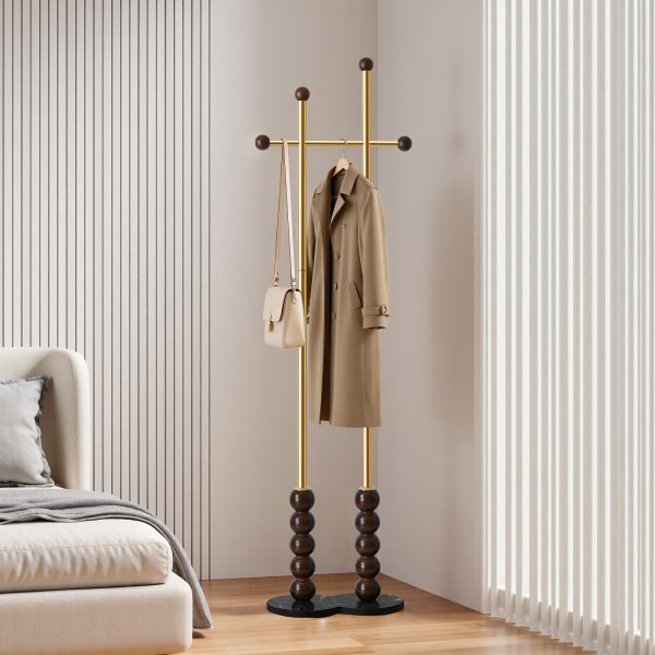 product-fancy-72035f17-f2a3-48c7-a607-9761565302c9 Metal Freestanding Coat Rack with Stainless Steel Double Rods & Marble Base, Hanging Clothes Rack for Entryway, Hallway, Bedroom, Living Room, Hallway Organizer, Entryway Storage, Contemporary Furniture, Modern Coat Hanger, Durable Construction, Highquality Materials, Freestanding Hanger, Versatile Organizer, Apartment Living, Interior Decorators