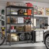 product-fancy-72952de1-e071-4cc0-8bcf-2d450281f2e1 73.6 Inches High Wire Shelving on Wheels, Deep Storage Shelves with Mobility, 73.6 Inches High Metal Shelving Unit with Adjustable Five Tiers, Robust Metal Shelves for Storage
