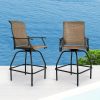 product-fancy-729f2fca-f05e-45e5-95d4-589adb7665e3 2/3/5pcs Patio Bar Set, 360° Swivel Bar Stools, Outdoor Bistro Furniture with High-Density Textilene Fabric & Heavy Duty Metal Frame, High Top Table And Chair Set for Balcony, Poolside, Garden & Backyard