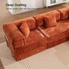 product-fancy-72c779b7-bf50-49eb-af71-303f19a34850 KERDOM Chenille Oversized Sleeper Sofa Couch, 170 Inches Extra Long Convertible 3-4 Person Pull-Out Sofa Bed, Sectional Convertible Corner Sofa, Combination Spliced Block Sofa Side Table
