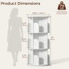 product-fancy-73299cba-35ad-4e97-a5cf-75e447482ec8 3/4/5 Tier Rotating Bookshelf, 360° Spinning Bookcase for Small Spaces, Vertical Corner Storage Organizer Display Rack for Bedroom Living Room, White