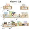 product-fancy-738cf8ce-a442-475e-b459-459d865e4cf1 5pcs White Nursery Bookshelves Set - DIY Floating Shelves with 5-Tier Storage (32in, 2x16.5in, 2x10in) - Wall-Mounted Kids Room Shelving Suitable for Nursery, Room, Kids' Room - Easy Assembly, Space-Saving Bookcase