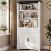 product-fancy-7472ac4f-5dc0-49ce-ae86-513d76cd4123 Farmhouse Bookcases with Doors And Drawer, 6 Shelf Display Storage Shelves 70 in Tall Bookshelf for Home Office