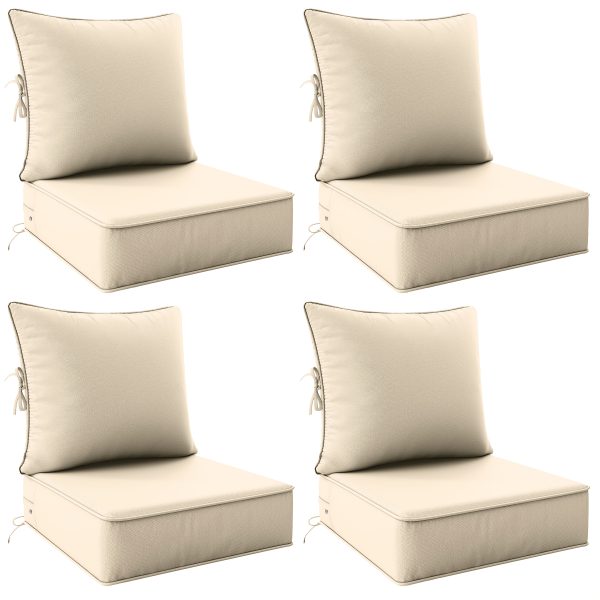 product-fancy-748fb867-5ee2-4e80-b93d-2087a6a0a3ff Outdoor Cushion Set of 1pc/2pcs/4pcs/6pcs - Thick 35D High-Density Foam Cushions Measuring 24*24*6.5 Inches, Featuring Quick Rebound, High Durability, And Easy Cleaning, Suitable for Outdoor Furniture Like Sofas And Patio Chairs