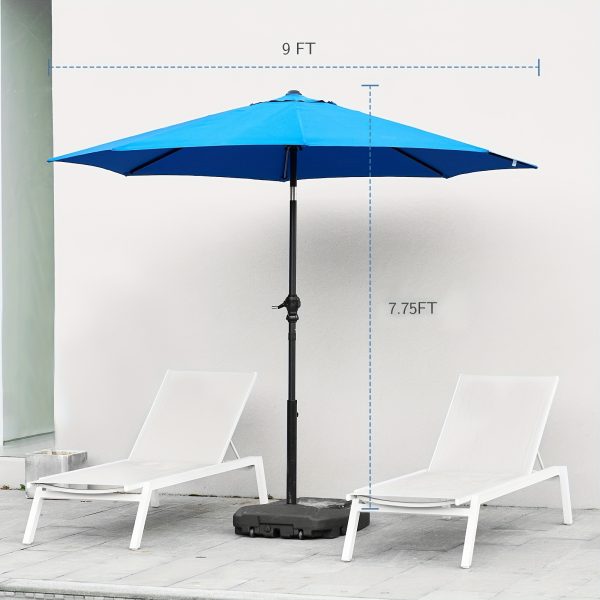 product-fancy-748fef08-e650-4c21-961d-2f73e35d6d29 9ft Patio Umbrella, Outdoor Pool Umbrella, 9ft Camping Umbrella, Waterproof Table Umbrella