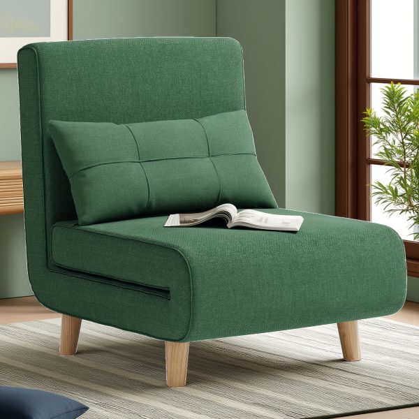 product-fancy-74d17bc7-505b-4d69-aa0b-13d67fda16a7 3-in-1 Convertible Sofa Bed Sleeper Chair with Pull-Out Bed, 6-Level Adjustable Backrest & Cushioned Armrests - Space-Saving Modern Furniture for Small Apartments, Dorms, Guest Rooms - Beige Sofa Chair Converts to Bed, Sleeper Sofa Bed