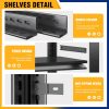 product-fancy-74fcbc08-00bb-4c82-84fe-09b91cf58348 72''H 5-Tier Metal Bookshelf, Freestanding Heavy Duty Storage Shelving Unit, Industrial Metal Frame Book Organizer Rack, Display Shelf for Home Office Bedroom Living Room Kitchen Garage Corner Organization
