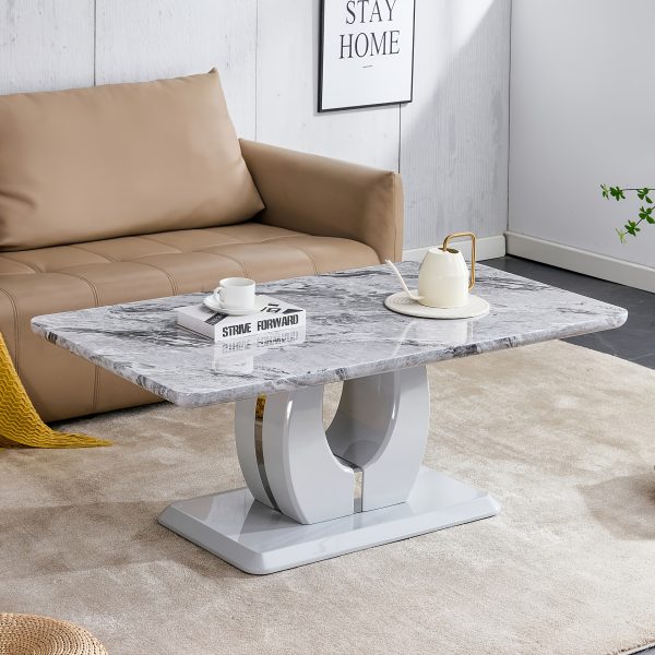 product-fancy-753a101b-e903-4967-a7bf-05ffce8b87cb Contemporary Minimalist Rectangular Coffee Table Featuring a White Faux Marble Design, a Spacious And Adaptable Piece for The Living Room, Perfect As a Central Tea Table Or Accent Furniture, Ideal for Various Settings, And Easy to Assemble