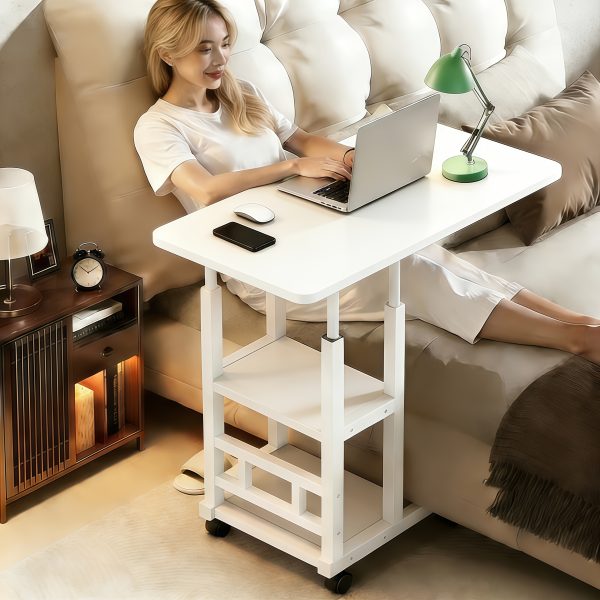 product-fancy-75c828aa-01eb-4903-aaba-3b7db9ca4aac Mobile Nightstand with Wheels, Height Adjustable Bedside Table with Storage Shelf, Rolling Side End Table for Bedroom, Dorm, Living Room, Easy Assembly& Space-Saving Caster Table for Small Spaces.