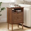 product-fancy-75cad6a0-95e5-4627-97c2-80585d52e4f3 Bedside Table, Bohemian-style Bedside Cabinet with One Drawer, Contemporary Side Table Featuring Open Shelving, Wooden Tabletop Bedside Unit, Suitable for Bedrooms And Living Rooms., Bed Room Table