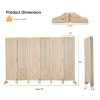 Bonnlo & MDF Freestanding Pegboard Room Divider - Folding Privacy Screen with Wood Panel Partition, Lightweight Space Separator Suitable for, Office, Events, Retail Display