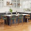 product-fancy-767e5354-2220-422e-8c81-280be70c499d 3/4pcs Bar Stool Set: Luxurious Faux Leather, Swivel And Armless Kitchen Counter Stools with Thickened Cushion And Back Support, Designed for Kitchen Islands And Bar Counters