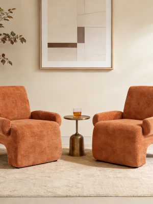 Set of 2, 31.5" W Upholstered Accent Chair, Unique Design Ideal for Living Room Bedroom