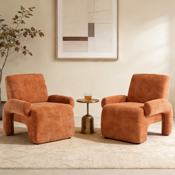 product-fancy-768c82ed-1b20-48bb-93cd-22e314015892 Set of 2, 31.5" W Upholstered Accent Chair, Unique Design Ideal for Living Room Bedroom