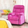 product-fancy-76e53757-fad1-49ec-b4d8-00a1683956e0 Girls' Pink Velvet Recliner Chair with Cup Holder & Storage Pocket - Heavy-Duty 300lb Capacity, Ergonomic Backrest & Armrests, Manual Recliner with Safety Belt - Modern Soft Cushioned Lounge Chair for Kids & Teens, Easy Assembly, Ideal for Bedroom, Living Room, Home Theater - Durable Wood Frame & Fabric, Ideal Gift for Girls 3-12 Years (Pink, Purple, Black, White, Grey Available), Lounge Chair for Teens, Comfortable Sitting, Playroom Seating, Stylish Recliner, Highcapacity Recliner, '