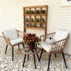 product-fancy-77785658-9870-405c-b1d4-9e982a5fe7f2 Rattan Patio Bistro Set | Outdoor Balcony Furniture, Table and Chair Set, Suitable for Porch Backyard Patio, Yellow/Beige