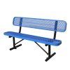 Sturdy Outdoor Metal Park ing, Offered in 4/6/8 Feet, Outdoor with Back Support And Portable Structure, Commercial ing for Shopping Centers, Retail Stores, Parks, And Patios
